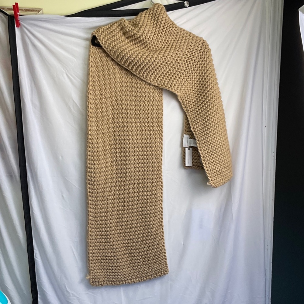 Anthropologie Taupe Knit Scarf